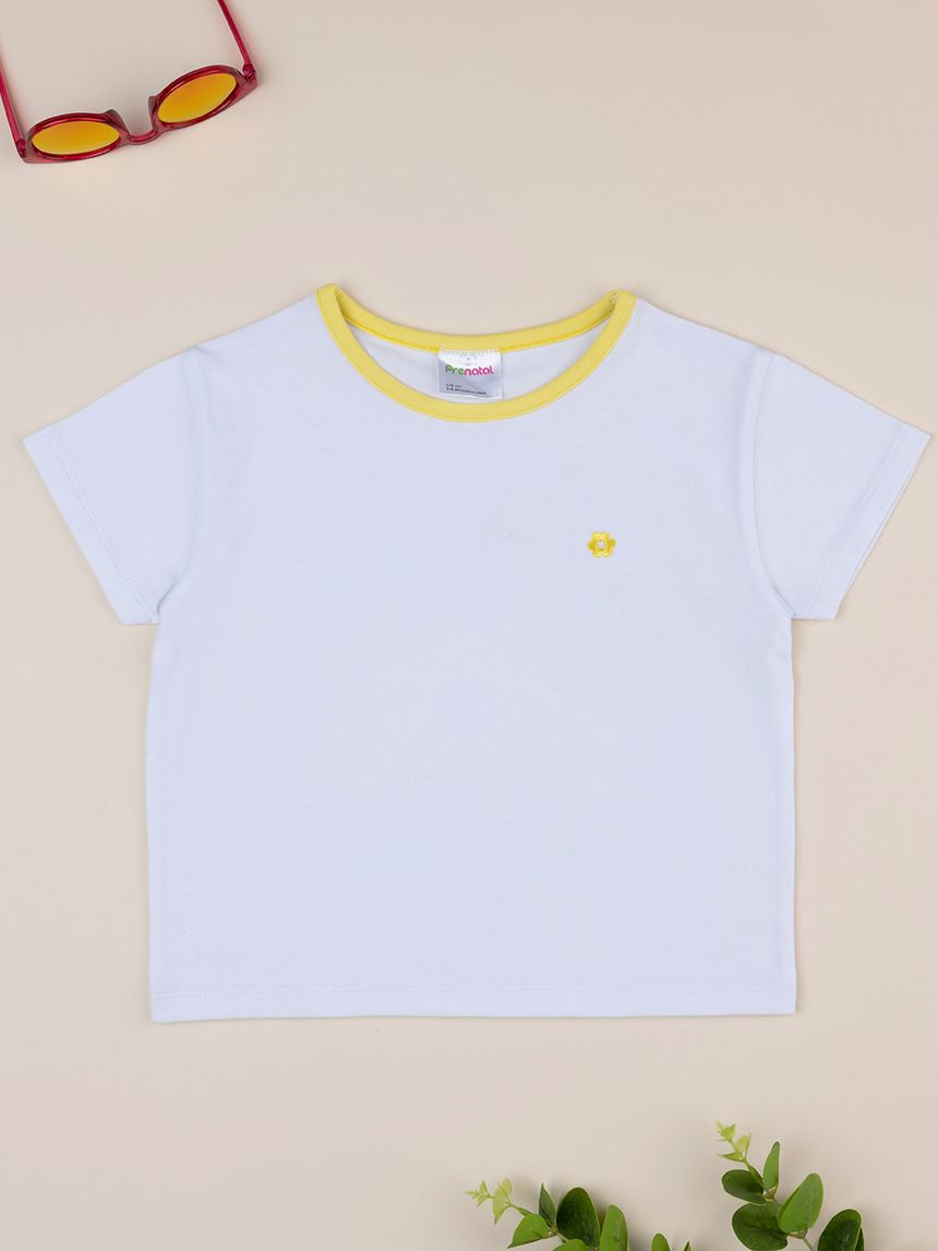 T-shirt maniche corte bambina giallo