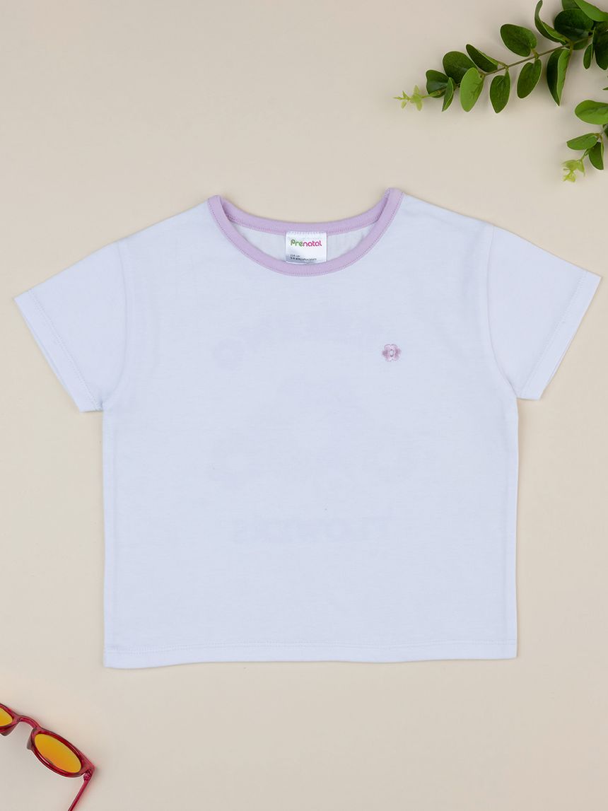 T-shirt maniche corte bambina viola