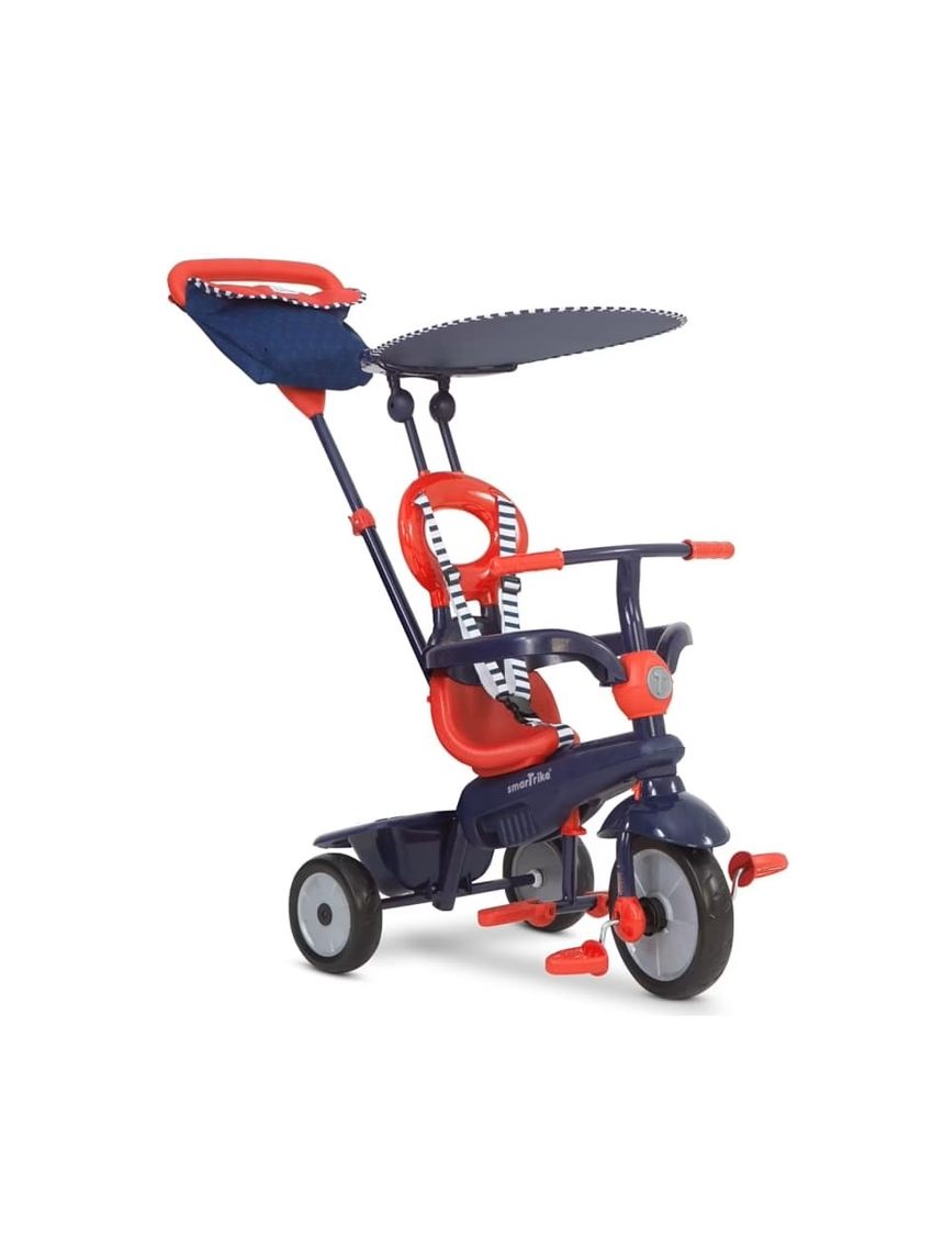 Triciclo 4 in 1 vanilla rosso e navy - smart trike