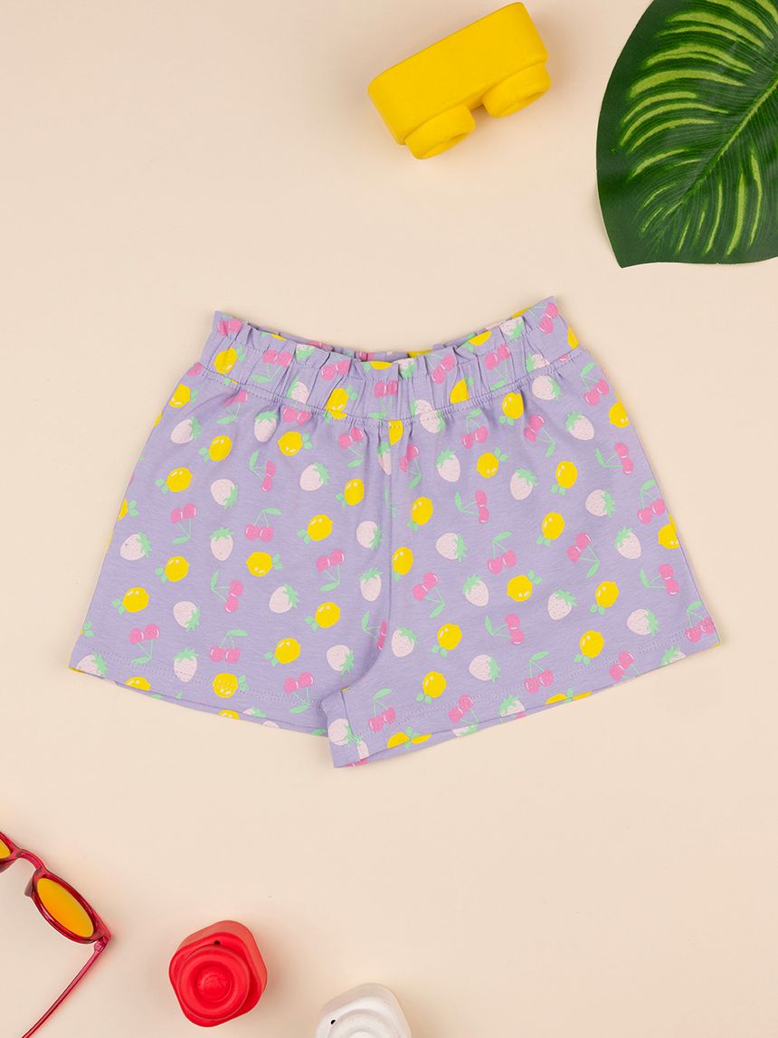 Shorts stampati da bambina