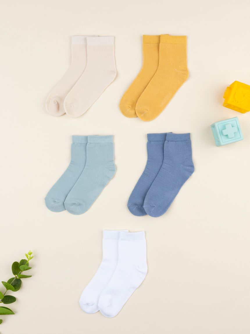 Pack 5 calze bambino multicolor