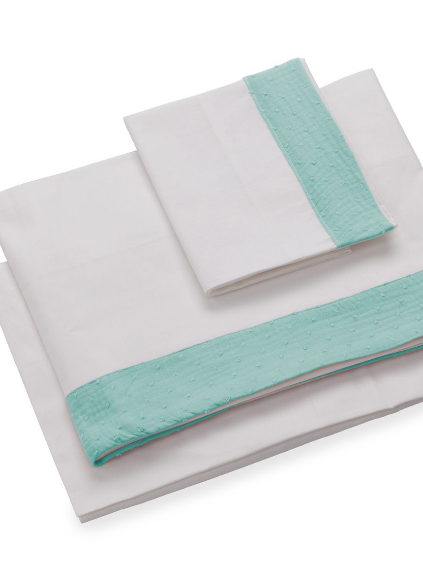 Set lenzuola 3 pz. montessori muslin verde - italbaby