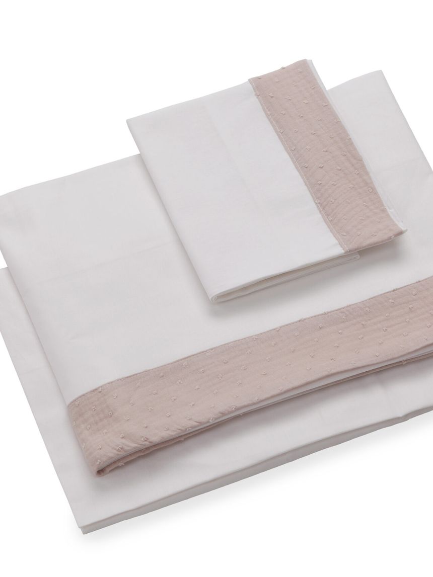 Set lenzuola 3 pz. montessori muslin sabbia- italbaby