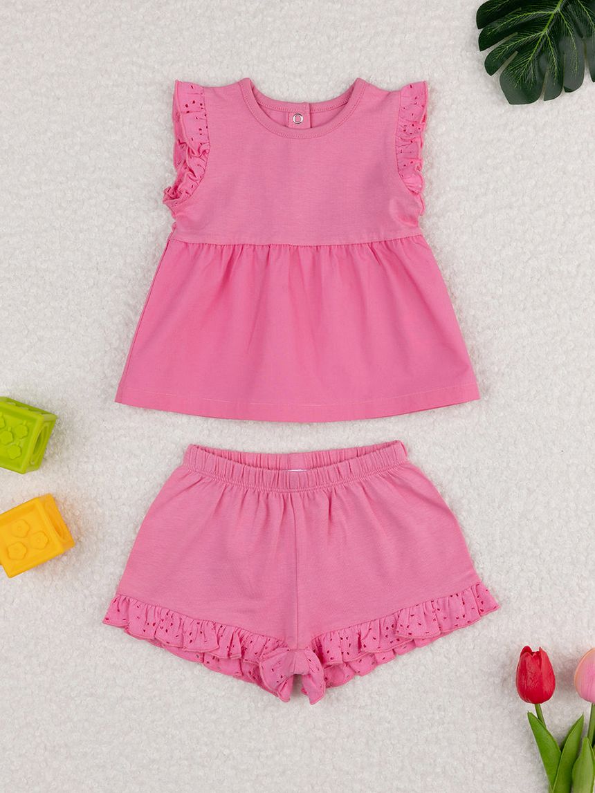 Completo bimba rosa sangallo