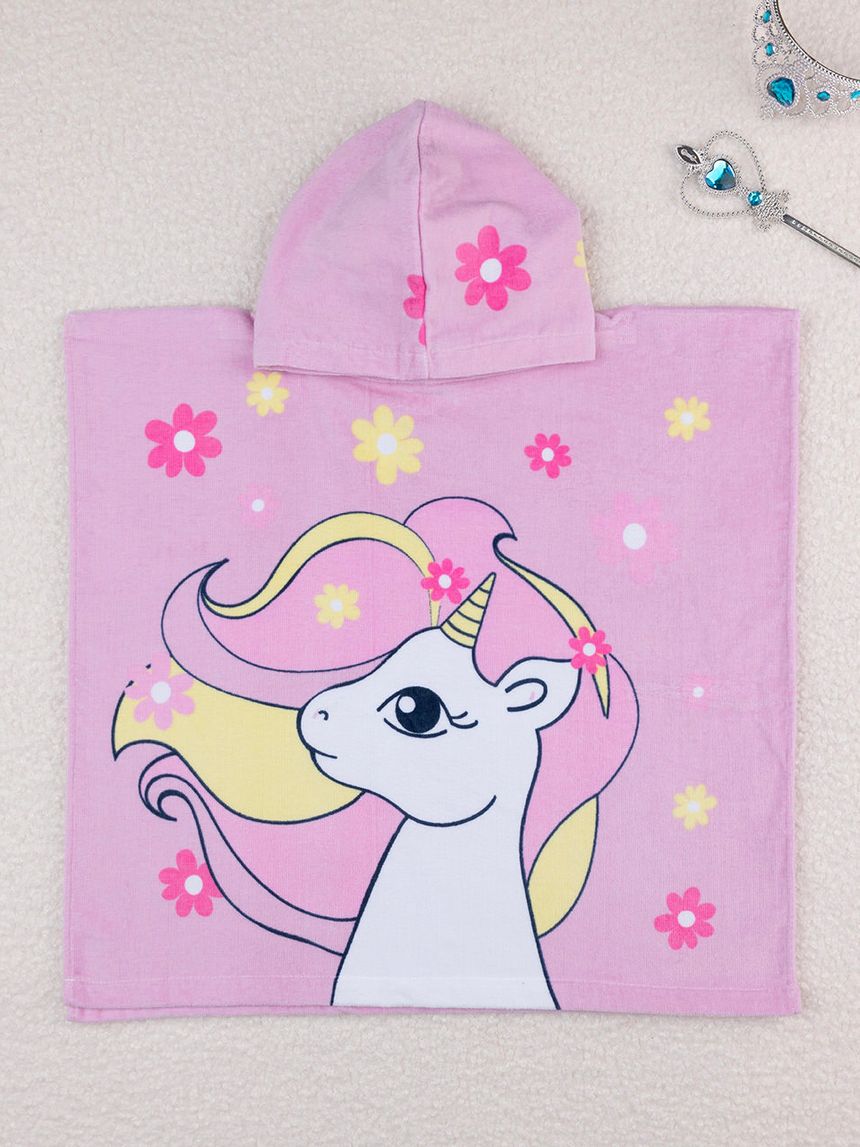 Poncho mare bimba unicorno