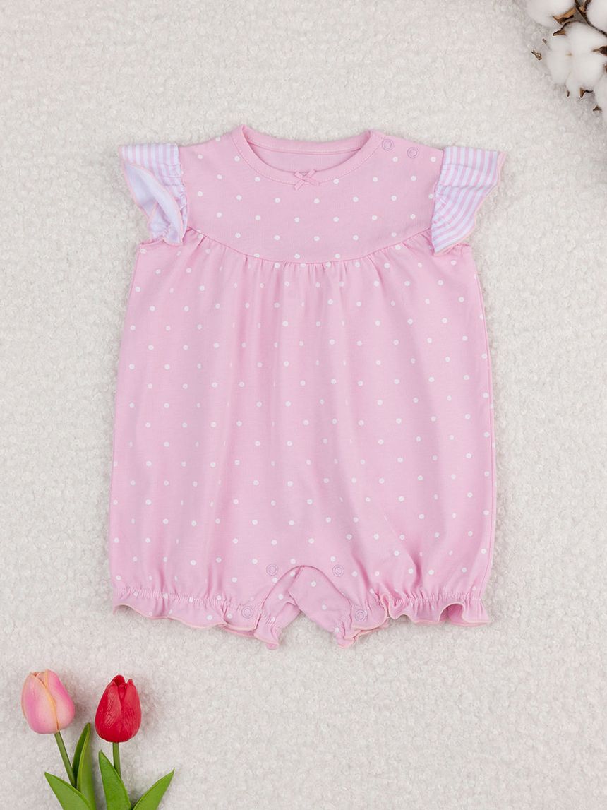 Pagliaccetto bimba rosa pois