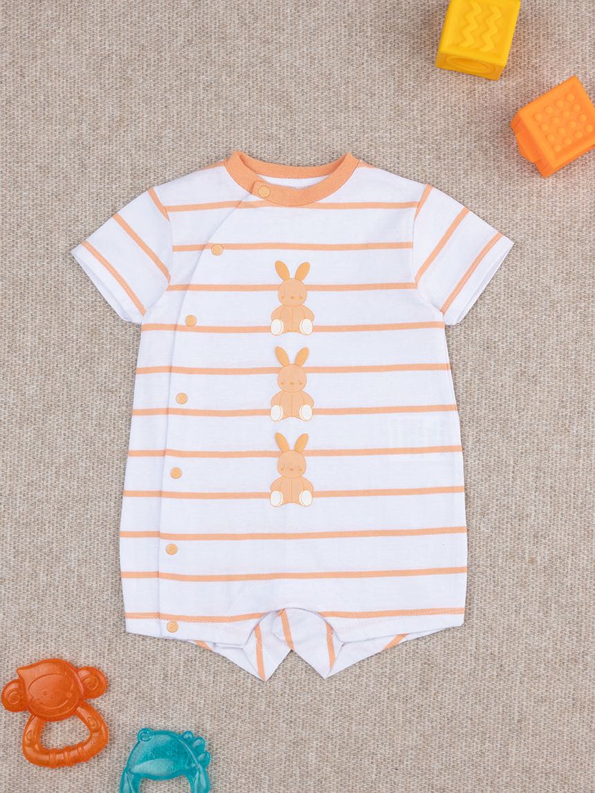 Tutina arancione unisex baby smile