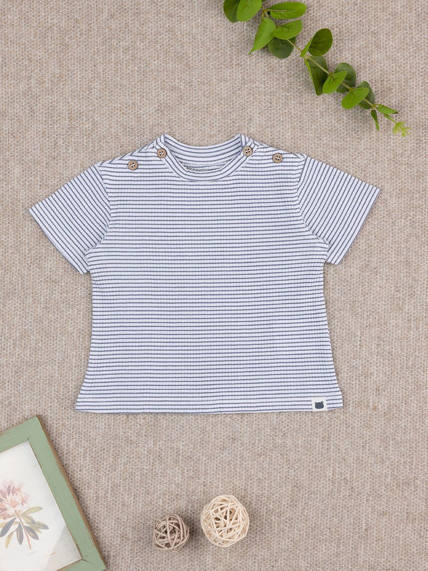 T-shirt bimbo righe blu