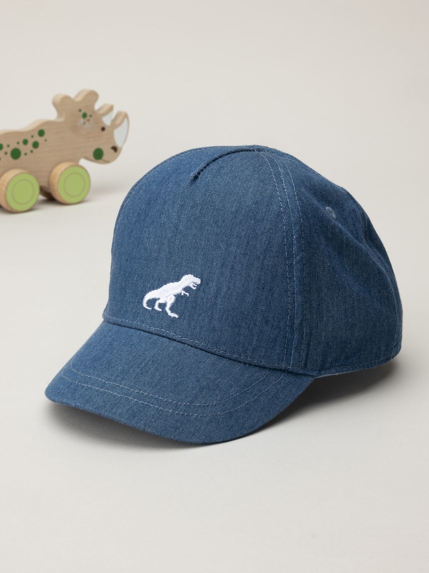 Cappello denim con visiera bambino