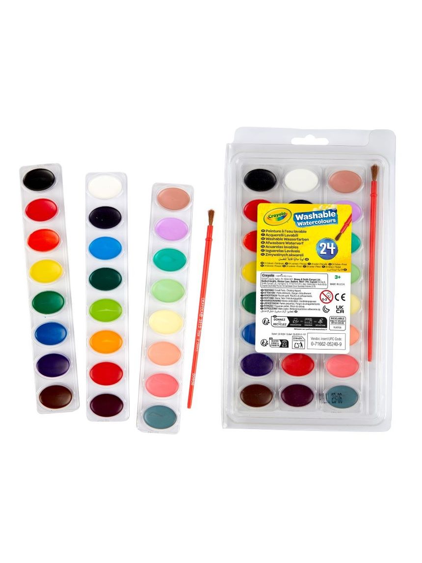 24 acquerelli lavabilissimi - 3+ - crayola