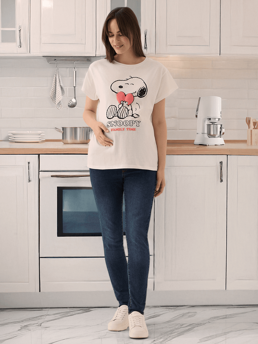 T-shirt premaman con stampa snoopy