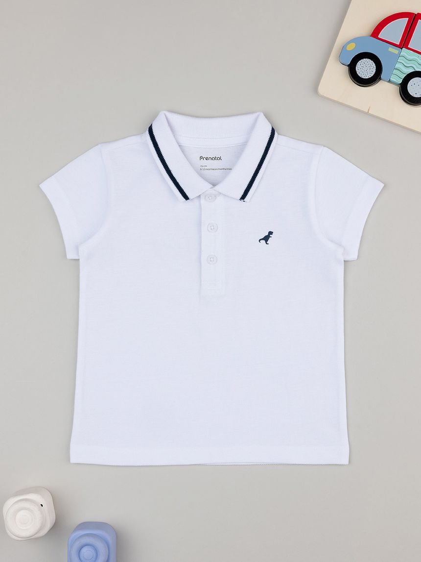 Polo bimbo bianca maniche corte