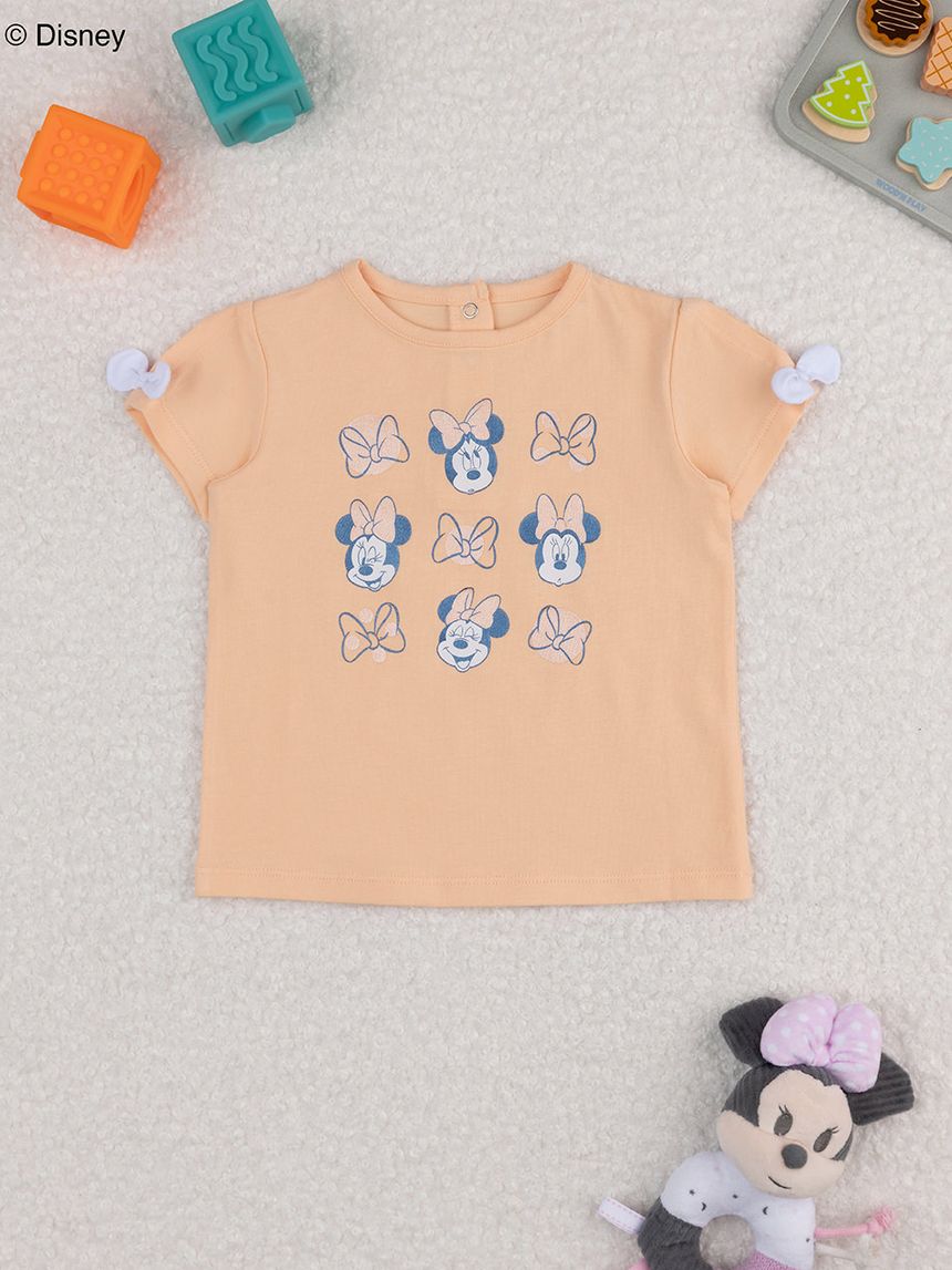 T-shirt bimba arancione minnie