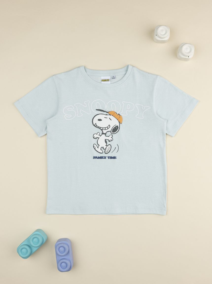 T-shirt azzurra bambino snoopy