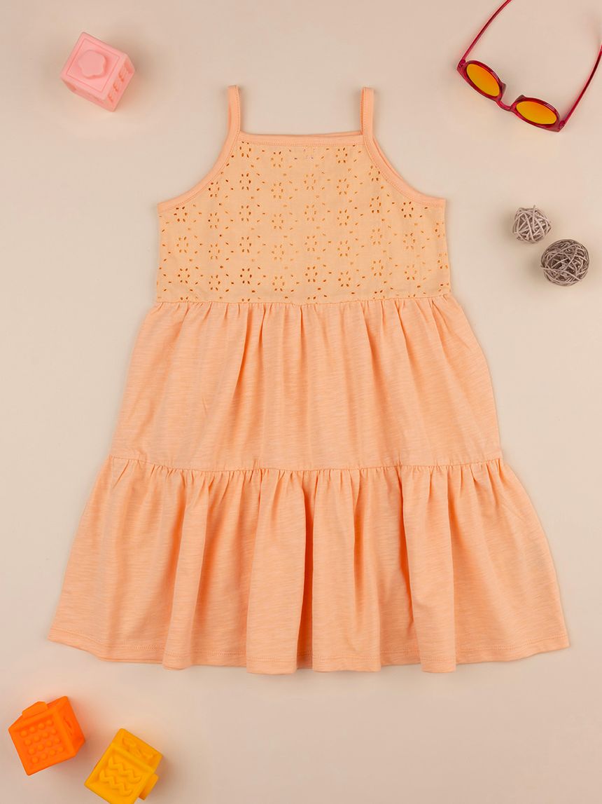 Abito bimba arancione sangallo