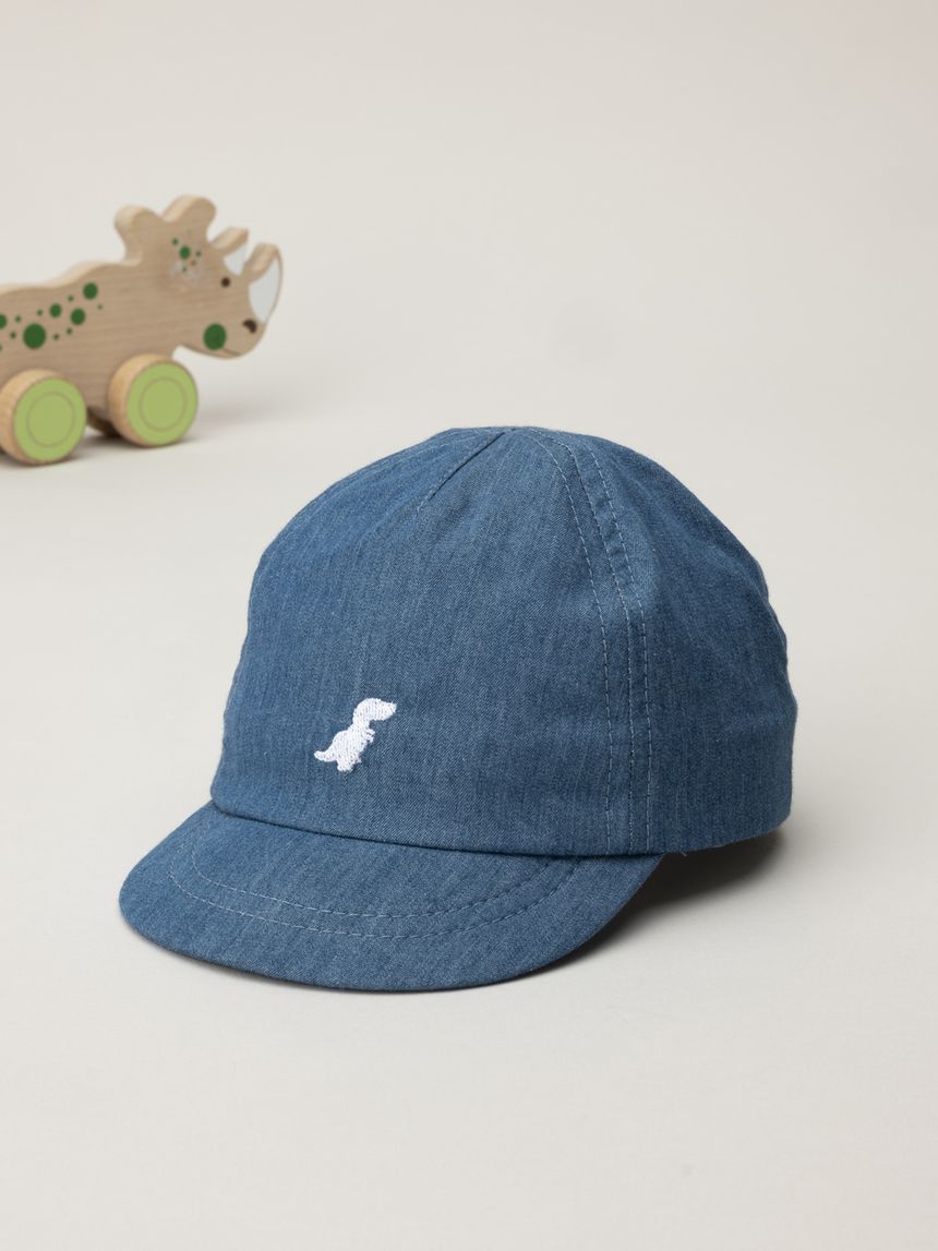 Cappello denim con visiera bimbo