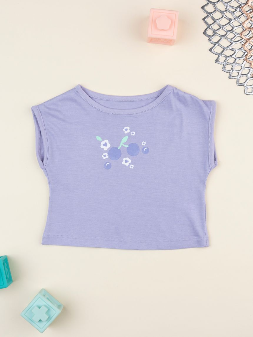T-shirt bimba lilla big size