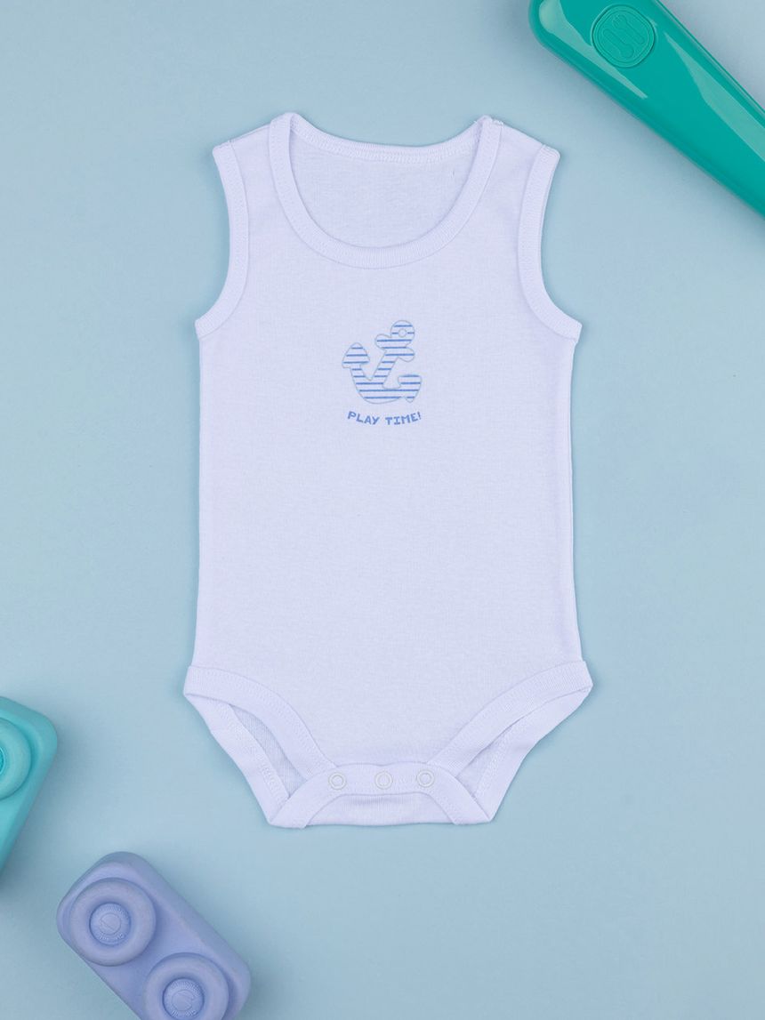 Body bimbo costina bianco ancora