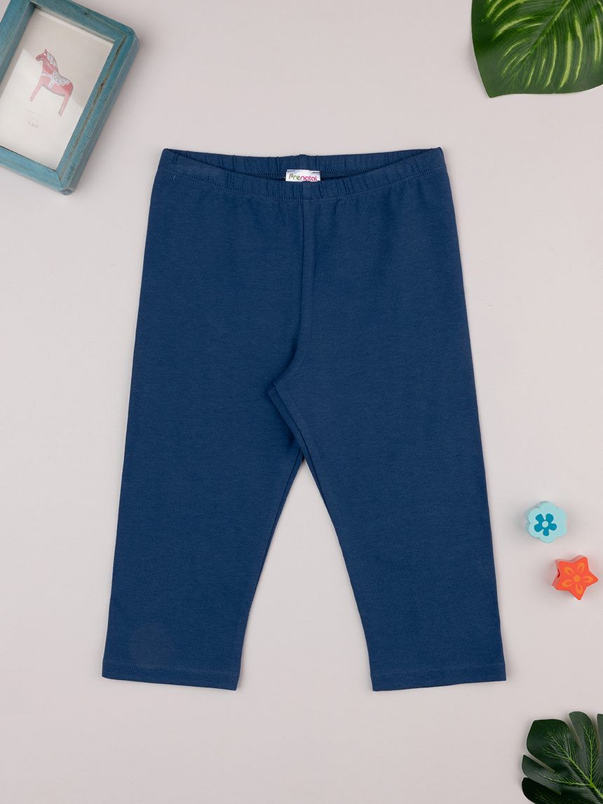 Leggings estivi bambina blu