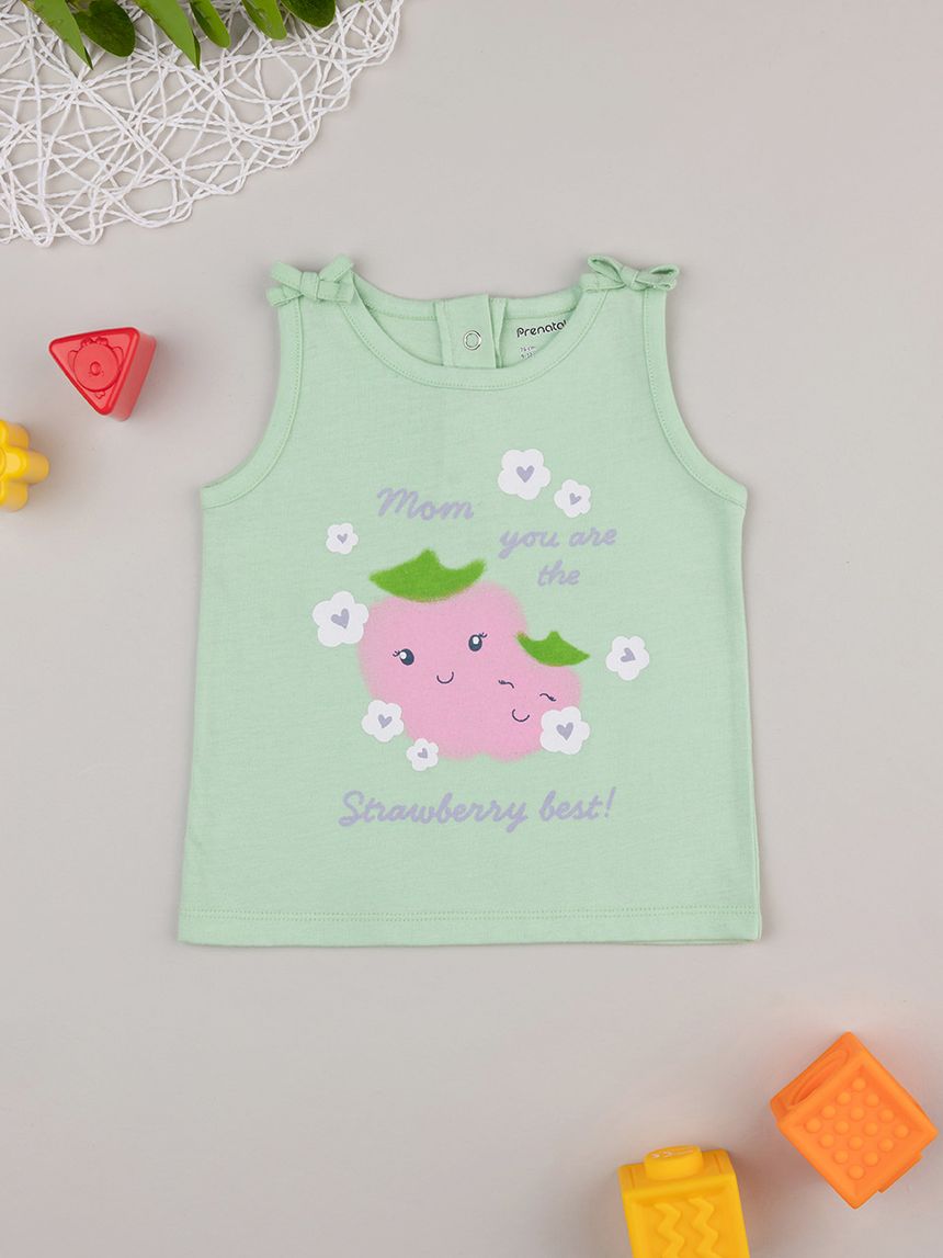 Canotta verde fragole