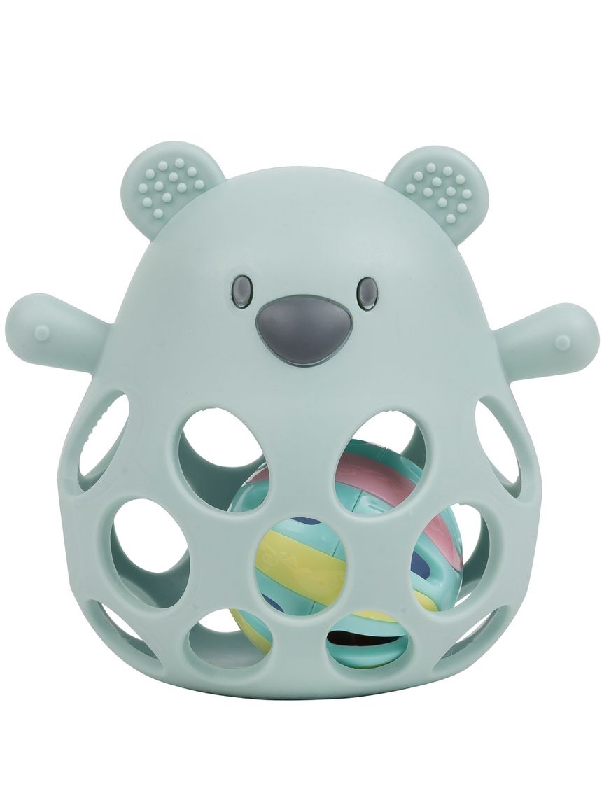 Sonaglio in silicone orso verde con pallina  - 0+ - nattou