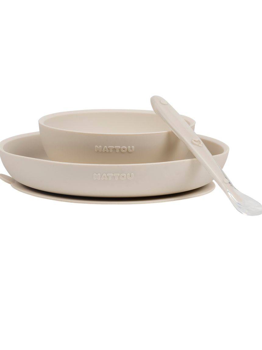 Set 3 pezzi pappa in silicone argilla- nattou