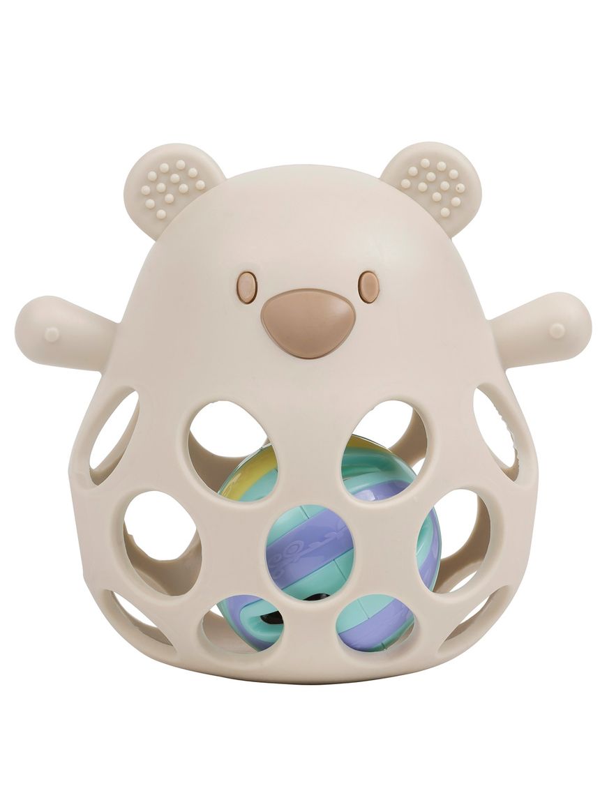 Sonaglio in silicone orso beige con pallina  - 0+ - nattou