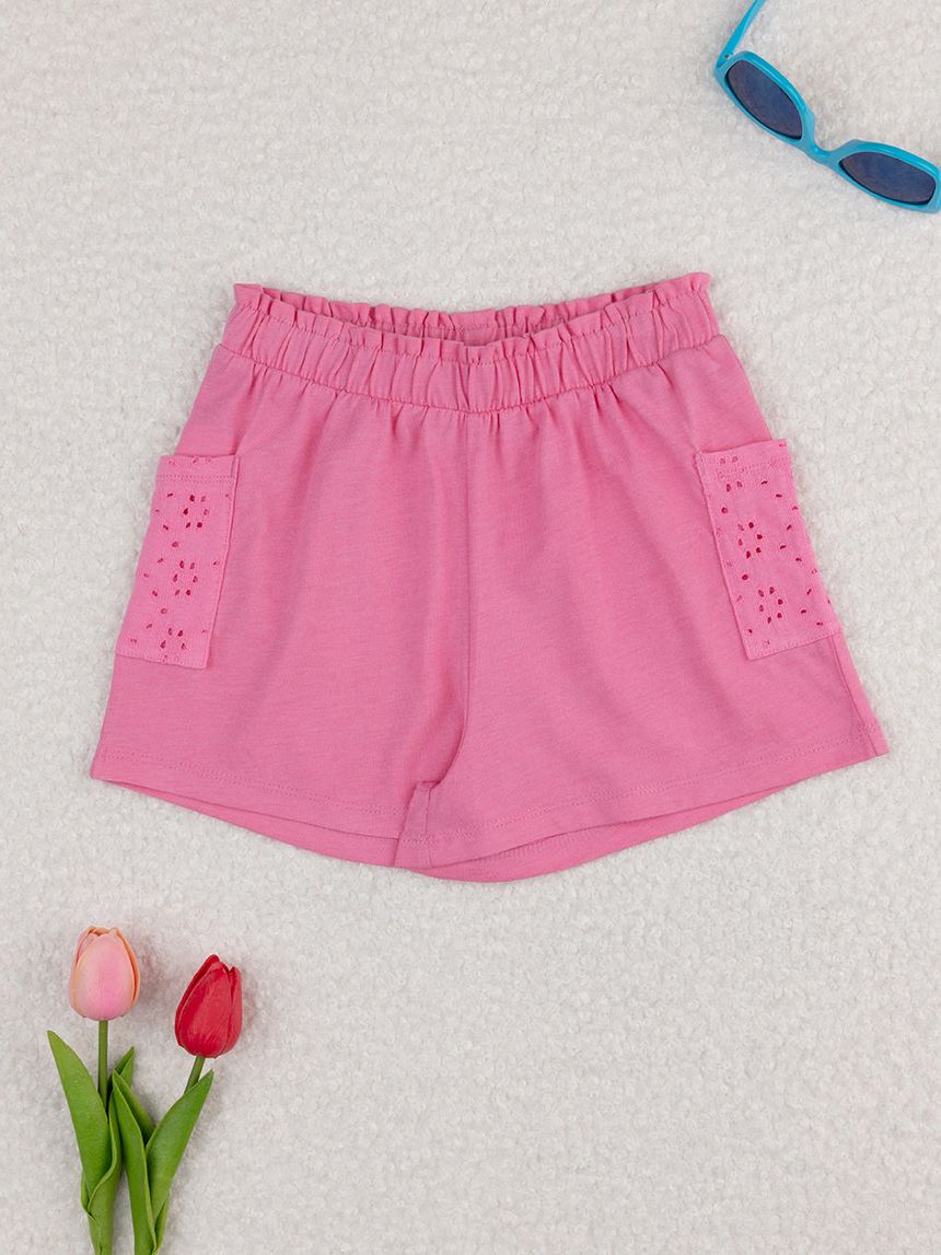 Shorts bimba sangallo rosa