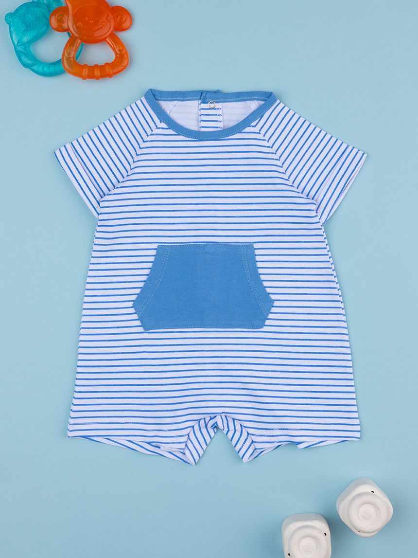 Pagliaccetto bimbo righine blu