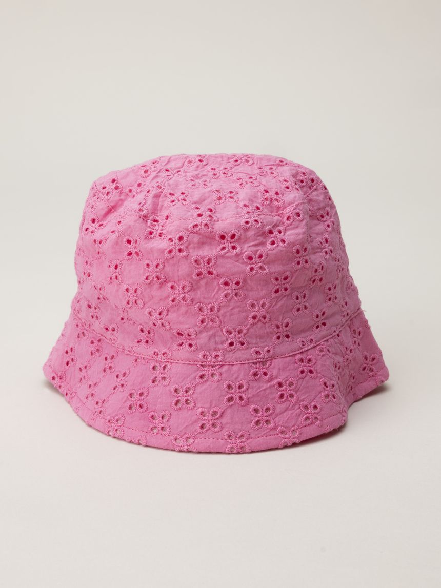 Cappello pescatore baby sangallo fucsia