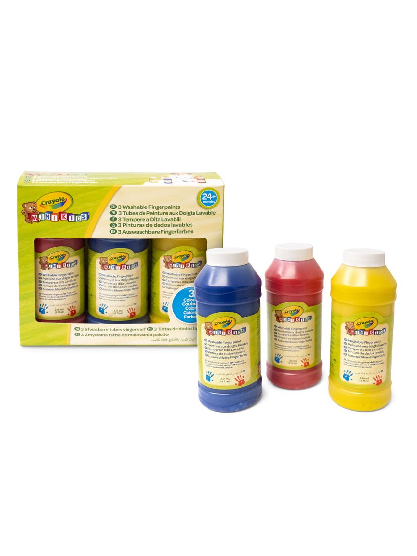 3 tempere a dita lavabili mini kids 236 ml - 3+ - crayola