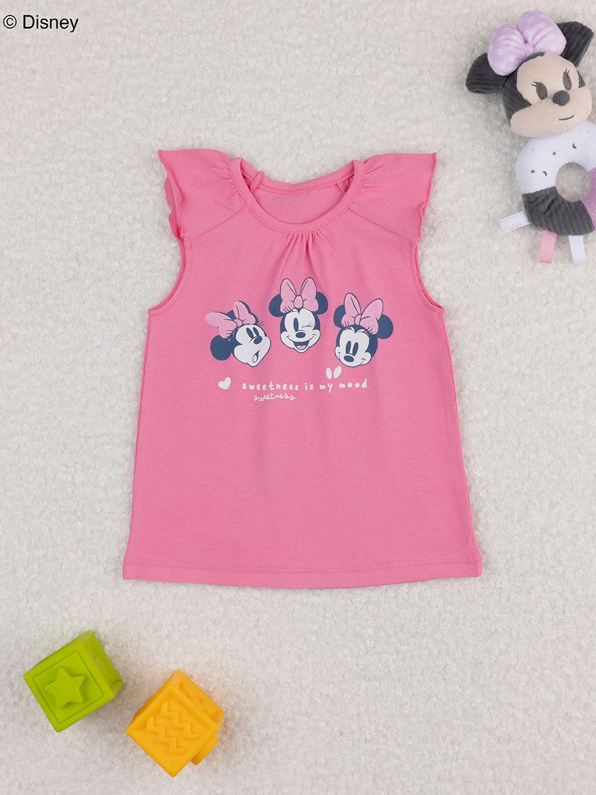 Canotta bimba rosa disney minnie