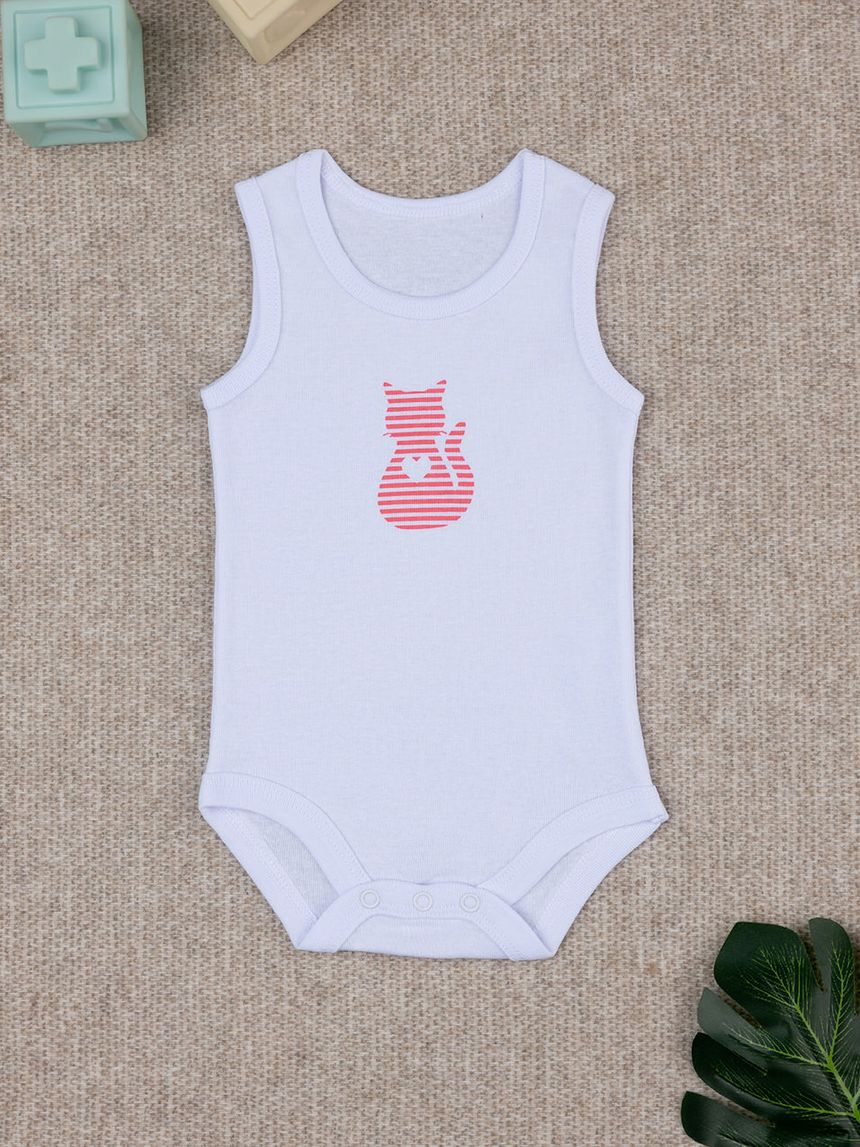 Body costina bimba bianco gatto corallo