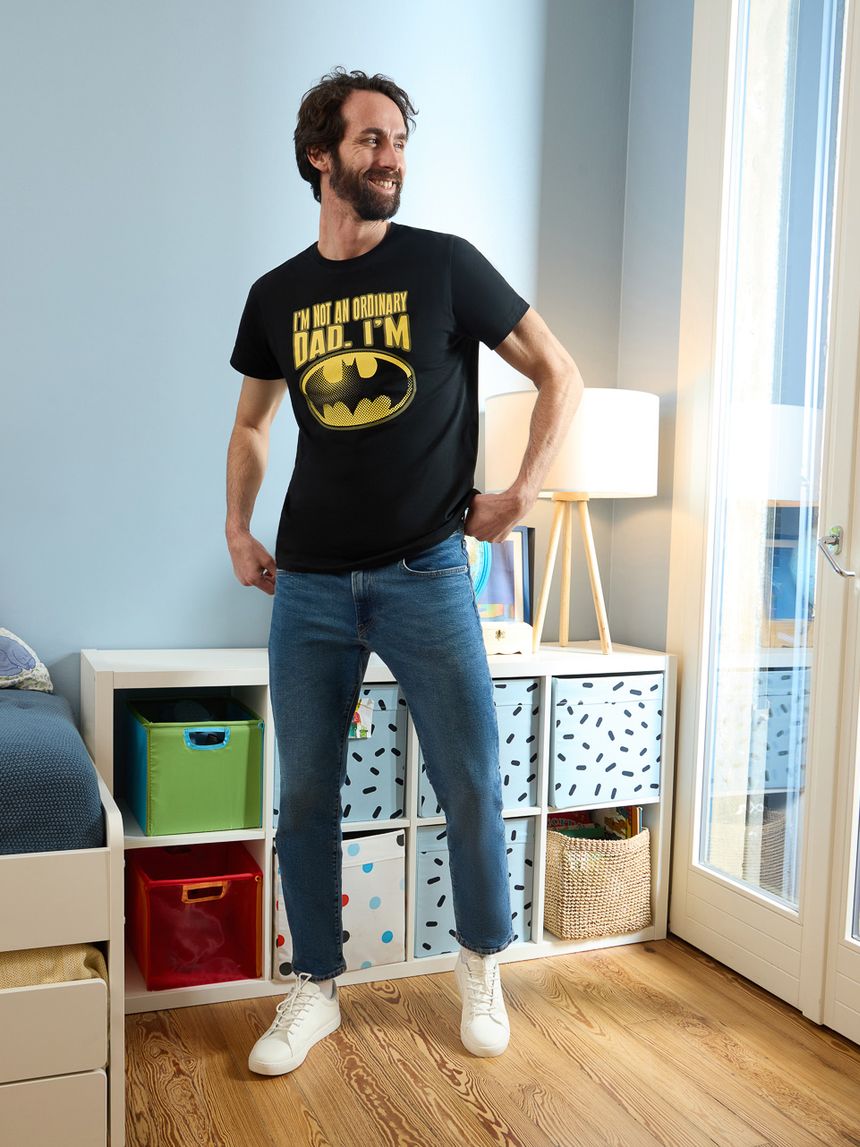 T-shirt papà con stampa batman