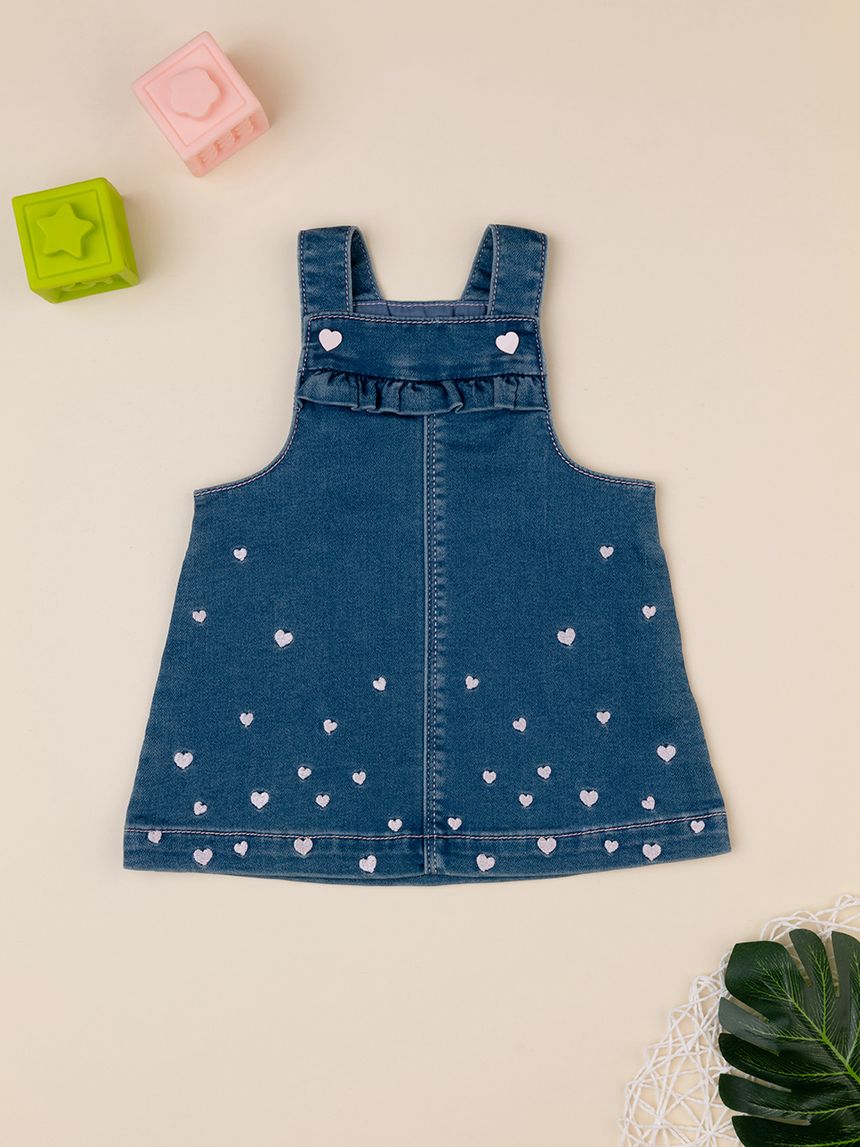 Scamiciato denim bimba con glitter