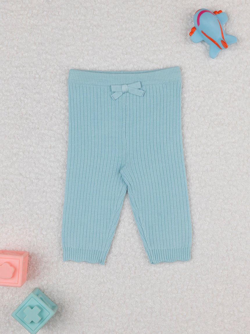 Leggings azzurri bimba in tricot