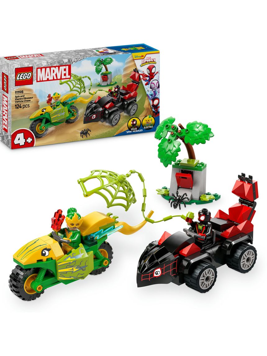 Inseguimento sui dino-veicoli di spin ed electro – 11198 – lego spidey e i suoi fantastici amici