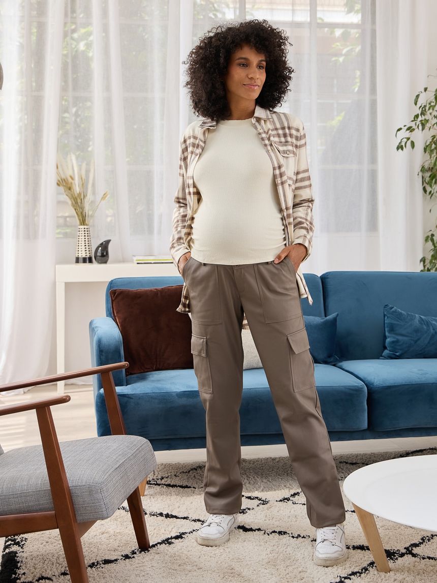 Pantalone premaman con tasche cargo