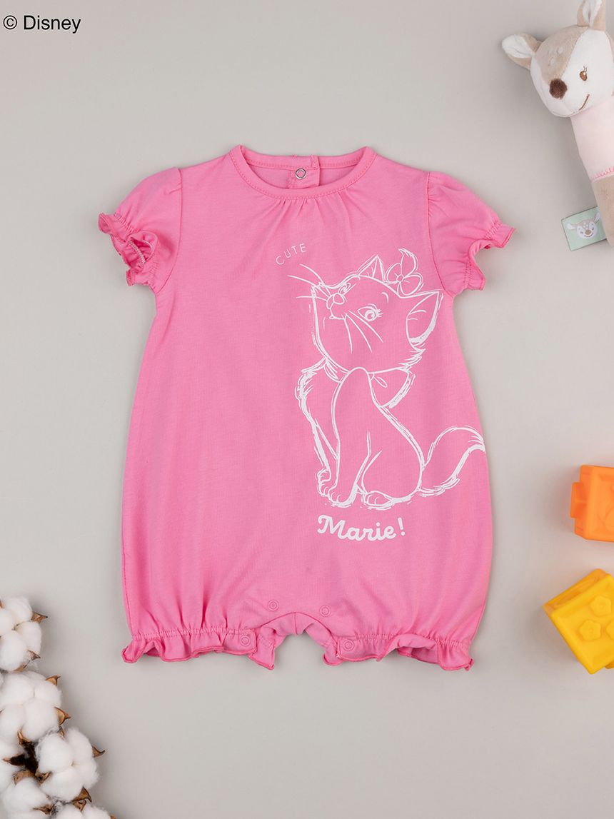 Pagliaccetto bimba rosa shocking organic cotton