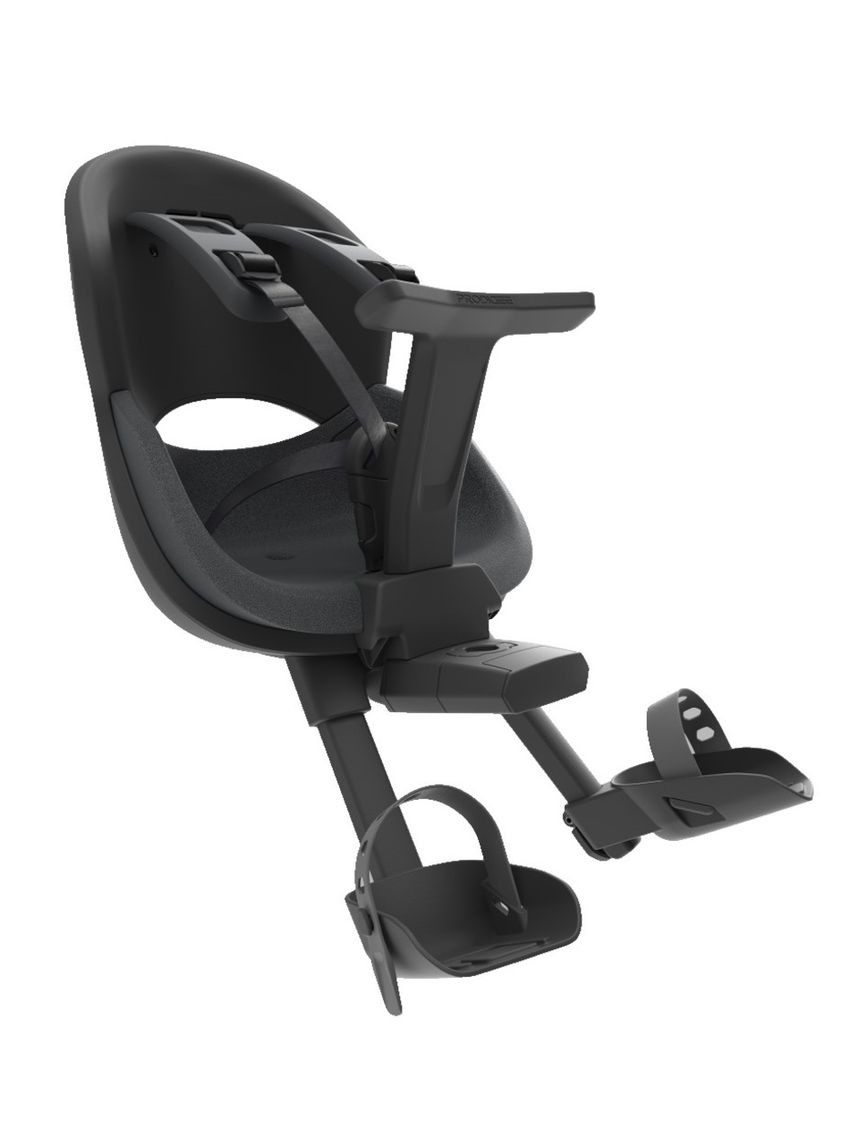 Prodigee icon front - seggiolino bici con montaggio anteriore nero ossidiana