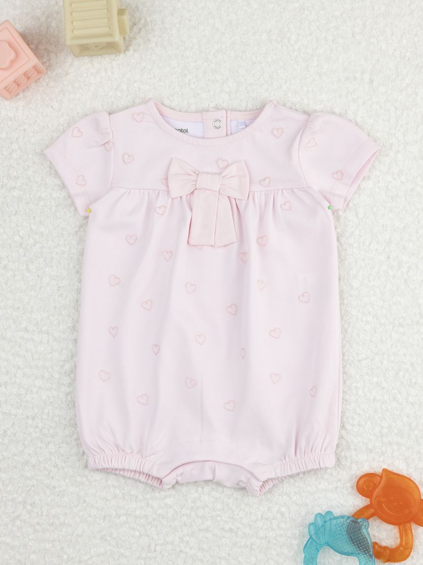 Pagliaccetto bimba rosa cuori