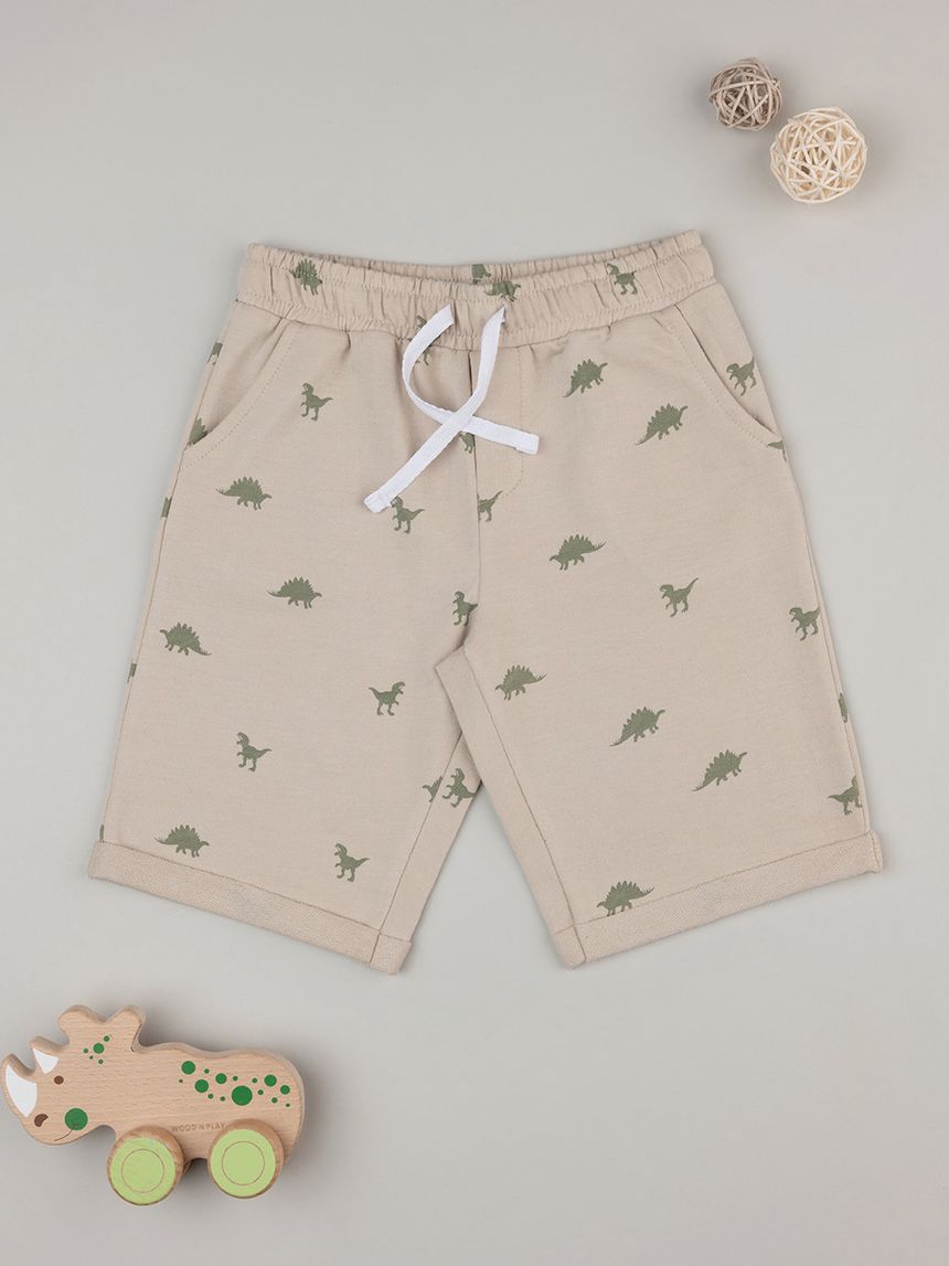 Pantalone bimbo beige dinosauri