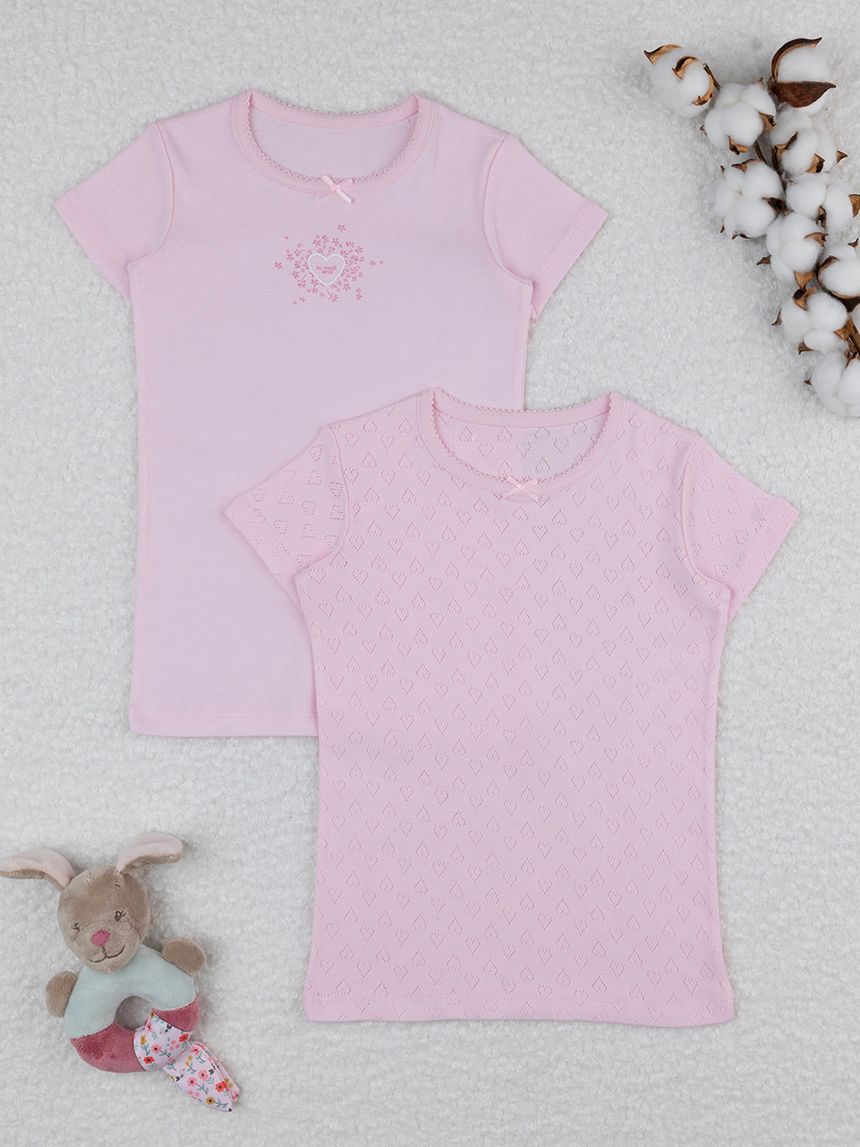 Pack 2 t-shirt rosa bimba