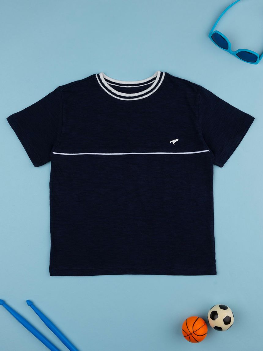 T-shirt bimbo blu e bianca