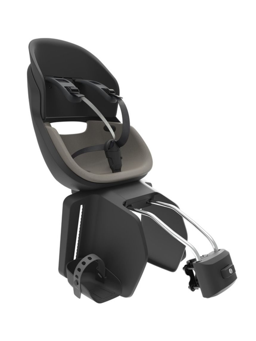 Prodigee icon rear frame - seggiolino bici con montaggio posteriore al telaio grigio quartz