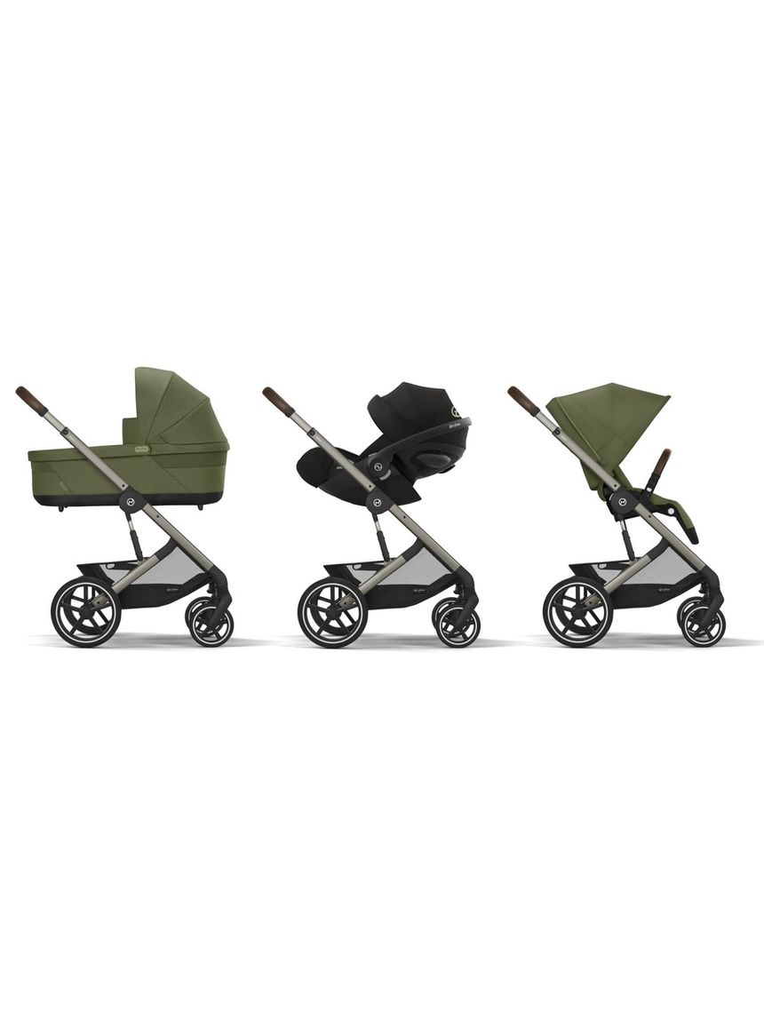 Trio balios s lux tpe moss green nav cots cloudg pls blk+adattatori. - cybex