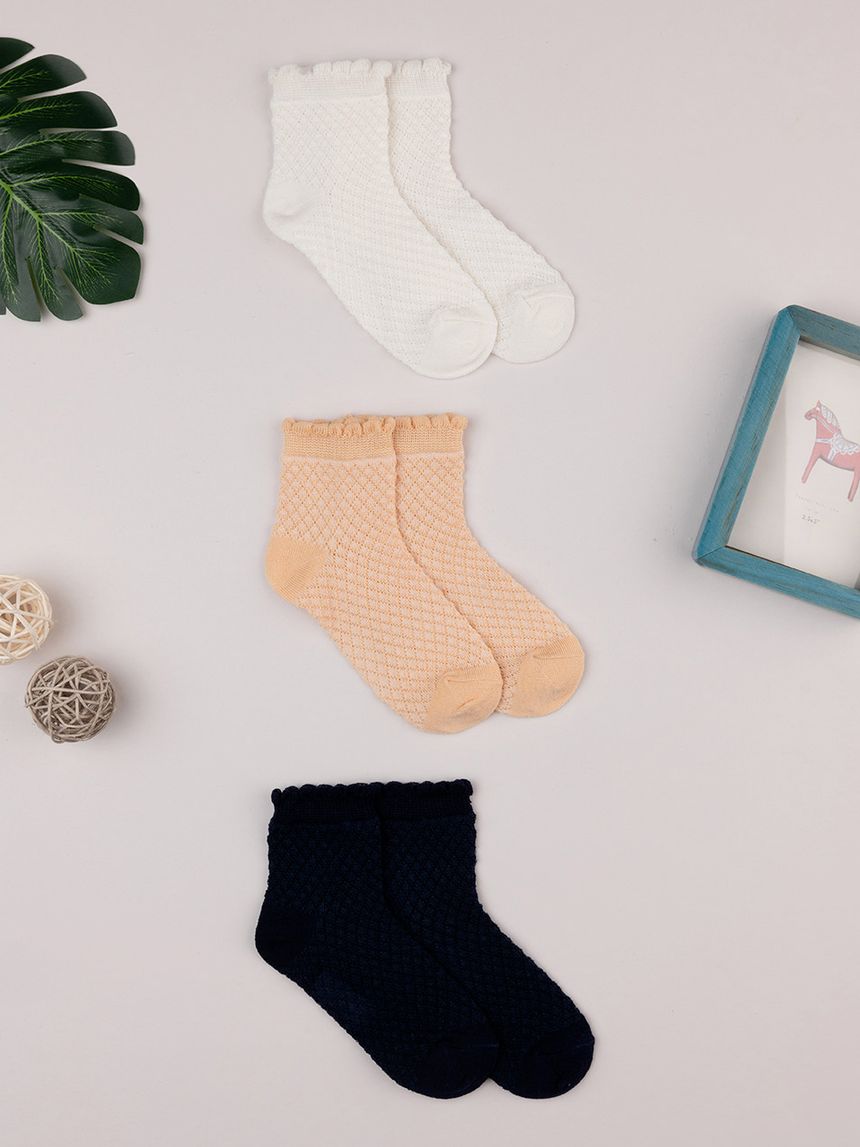 Pack 3 calze corte bambina