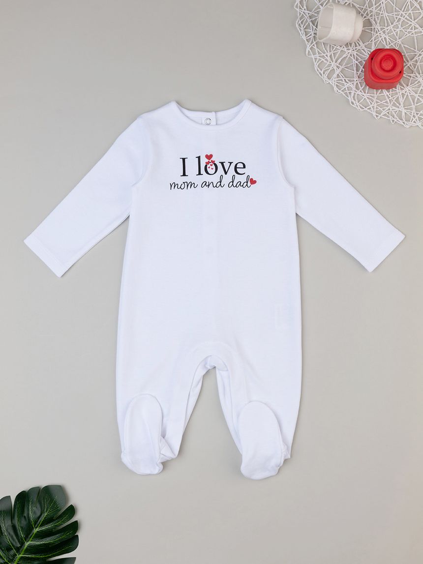 Tutina neonato bianca unisex