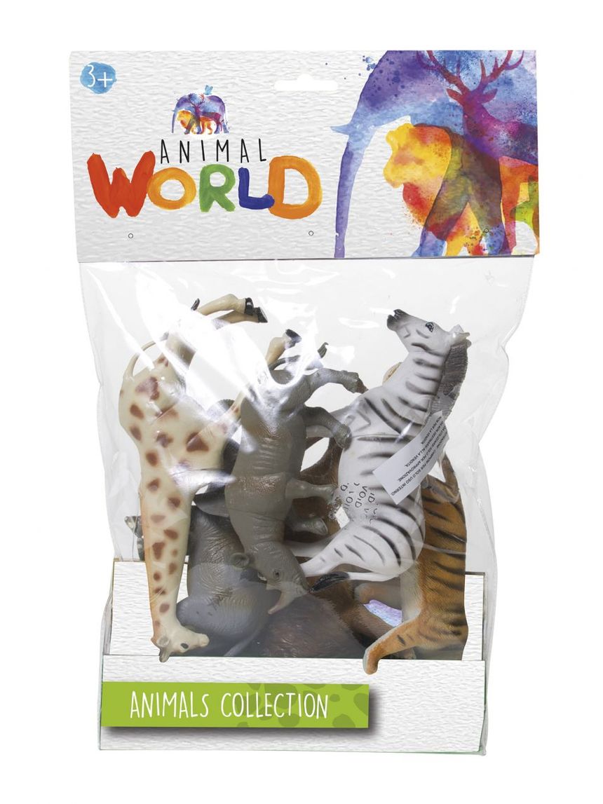 Animali della fattoria e savana assortiti - 3+ - animal world