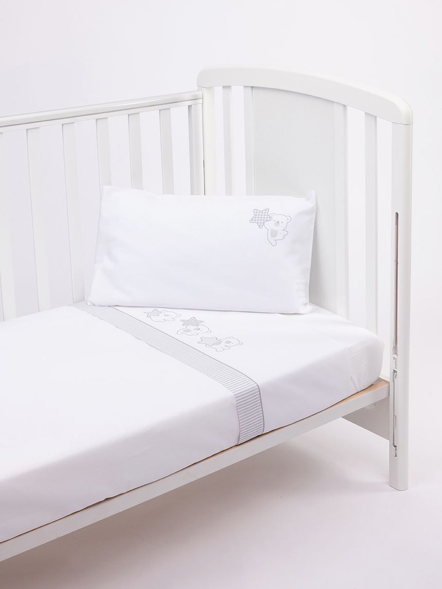 Completo universale letto 3 pezzi grigio orso e stelle